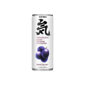 Genki Forest Sparkling Water Canned - Grape Flavor